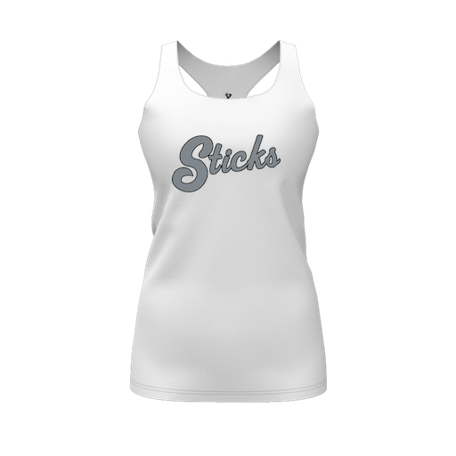 [FT0TRBWH-FYS-LOGO2] Decker Racerback Tank Top (Female Youth S, White, Logo 2)