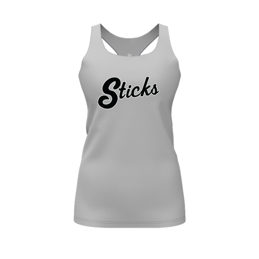 [FT0TRBGY-FYS-LOGO1] Decker Racerback Tank Top (Female Youth S, Gray, Logo 1)