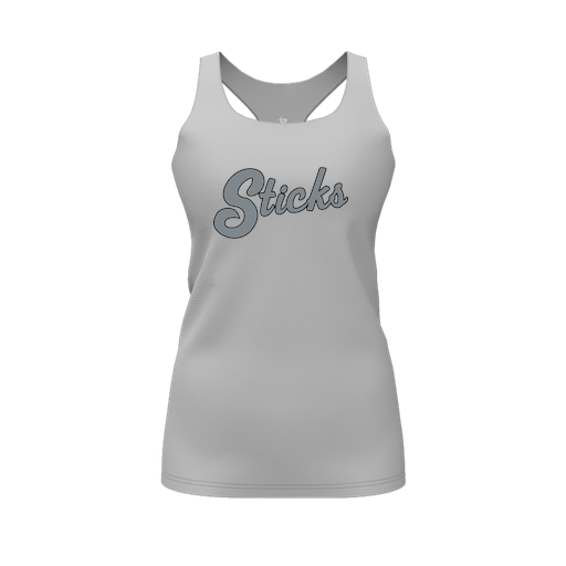 [FT0TRBGY-FYS-LOGO2] Decker Racerback Tank Top (Female Youth S, Gray, Logo 2)