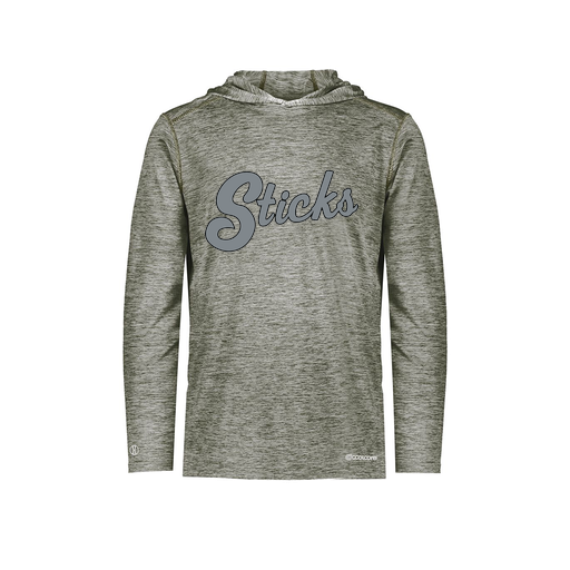 [FOLHCGGY-AS-LOGO2] Decker Men's Charge Hoodie (Adult S, Gray, Logo 2)