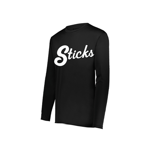 [222822.080.XS-LOGO3] Men's LS Smooth Sport Shirt (Adult XS, Black, Logo 3)