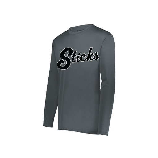 [222822.059.XS-LOGO1] Men's LS Smooth Sport Shirt (Adult XS, Gray, Logo 1)