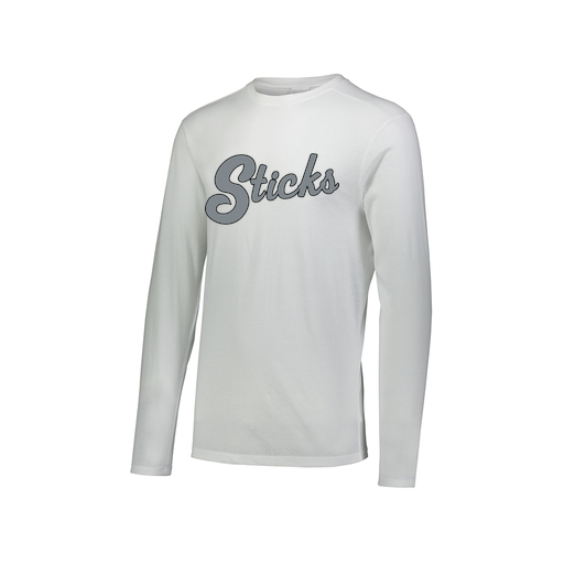 [FTLCUBWH-AXS-LOGO2] Decker Men's Tri-Blend T-Shirt - Long Sleeve (Adult XS, White, Logo 2)