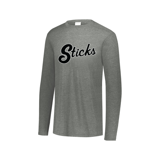 [FTLCUBGY-AXS-LOGO1] Decker Men's Tri-Blend T-Shirt - Long Sleeve (Adult XS, Gray, Logo 1)