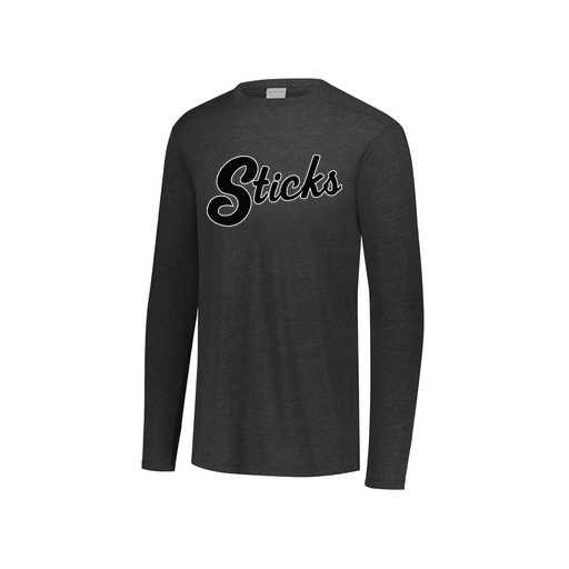 [FTLCUBBK-YS-LOGO1] Decker Youth Tri-Blend T-Shirt - Long Sleeve (Youth S, Black, Logo 1)