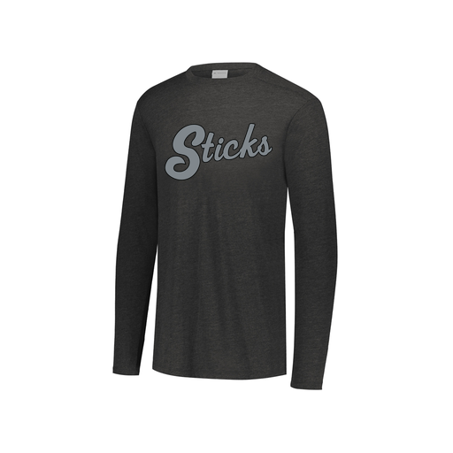 [FTLCUBBK-YS-LOGO2] Decker Youth Tri-Blend T-Shirt - Long Sleeve (Youth S, Black, Logo 2)