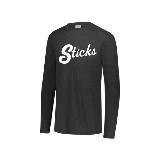 [FTLCUBBK-YS-LOGO3] Decker Youth Tri-Blend T-Shirt - Long Sleeve (Youth S, Black, Logo 3)