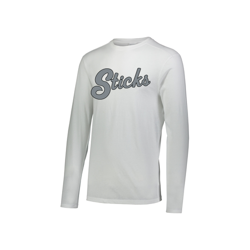 [FTLCUBWH-YS-LOGO2] Decker Youth Tri-Blend T-Shirt - Long Sleeve (Youth S, White, Logo 2)