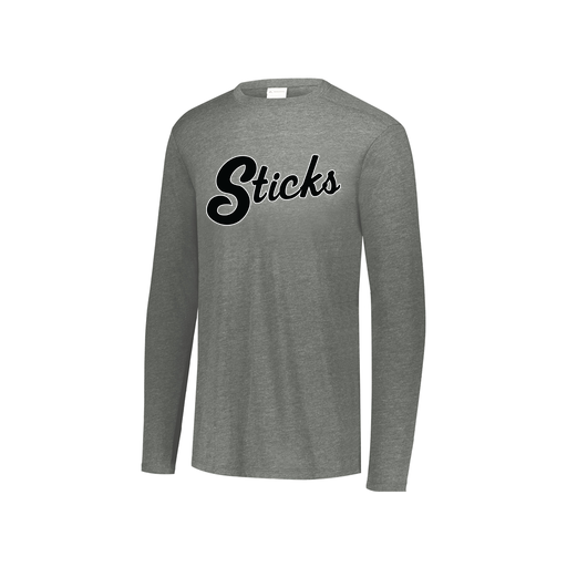 [FTLCUBGY-YS-LOGO1] Decker Youth Tri-Blend T-Shirt - Long Sleeve (Youth S, Gray, Logo 1)