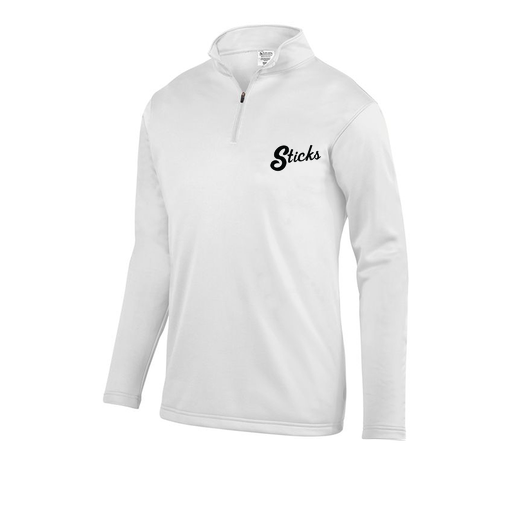 [FOLQFFWH-YS-LOGO1] Decker Youth FlexFleece 1/4 Zip (Youth S, White, Logo 1)