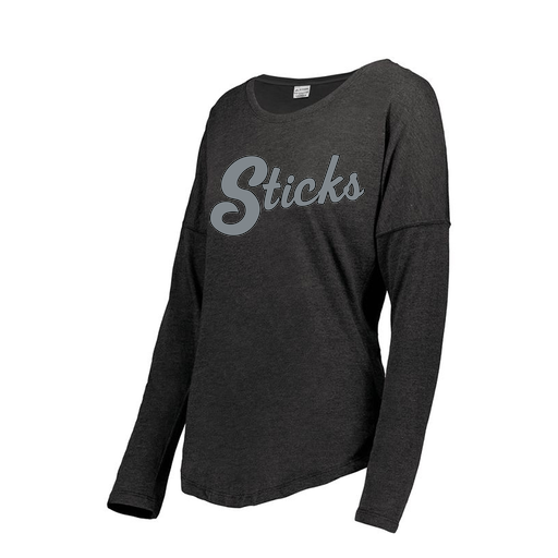 [FTLCUBBK-FAS-LOGO2] Decker Women's Tri-Blend T-Shirt - Long Sleeve (Female Adult S, Black, Logo 2)