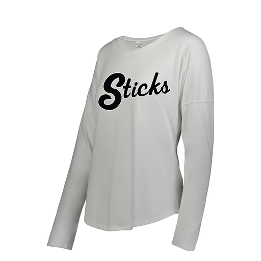 [FTLCUBWH-FAS-LOGO1] Decker Women's Tri-Blend T-Shirt - Long Sleeve (Female Adult S, White, Logo 1)