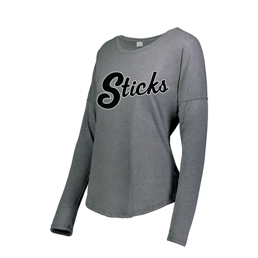 [FTLCUBGY-FAS-LOGO1] Decker Women's Tri-Blend T-Shirt - Long Sleeve (Female Adult S, Gray, Logo 1)